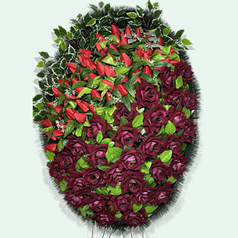 Венок из искусственных цветов