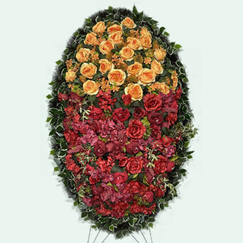 Венок из искусственных цветов